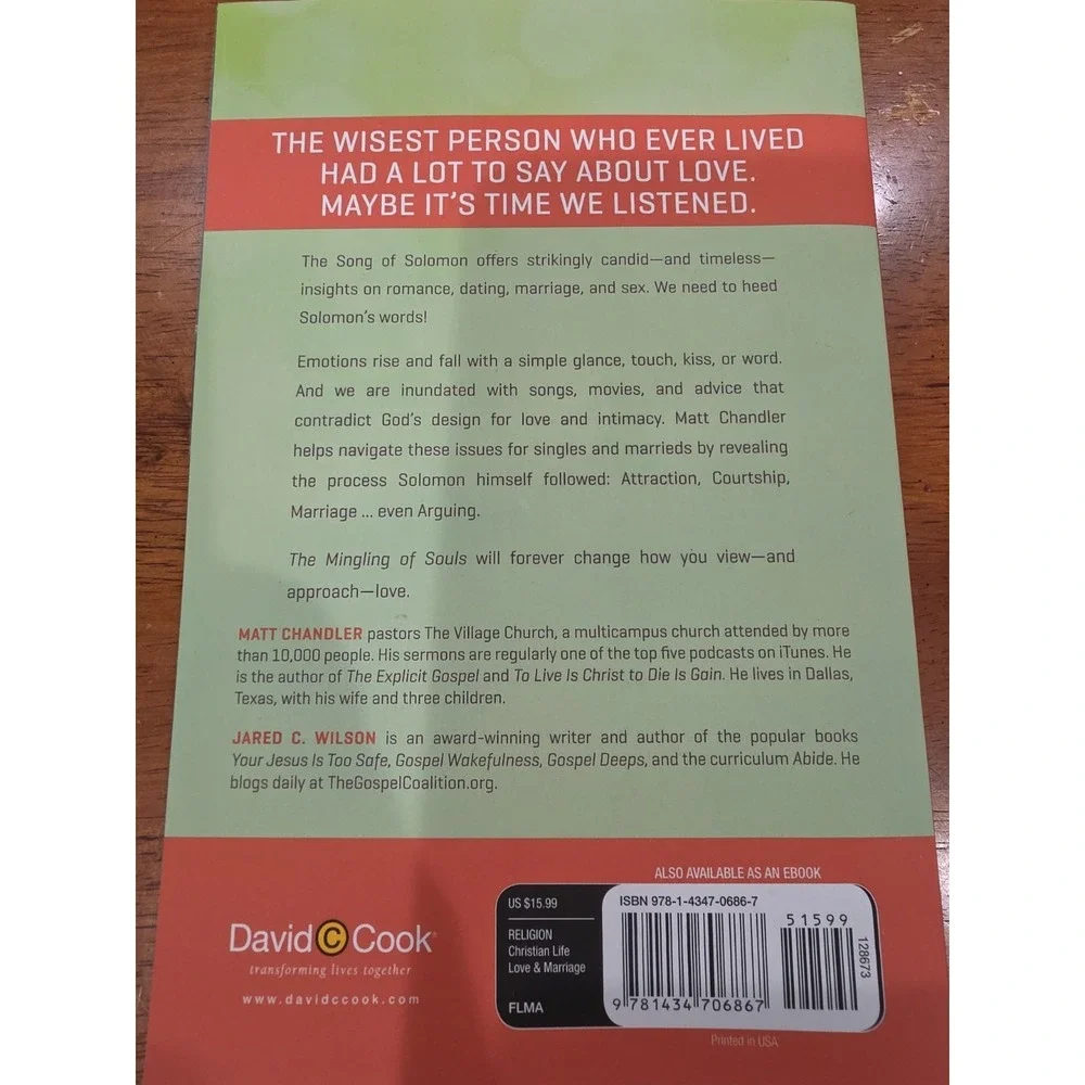 Mingling of Souls : God's Design for Love, Marriage, Sex, and Redemption by Matt